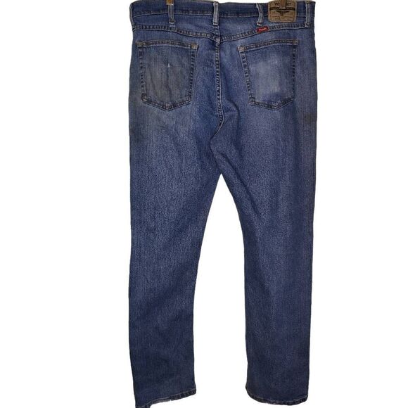 Wrangler Oversized Distressed Marked Work Denim Jeans - Picture 2 of 10